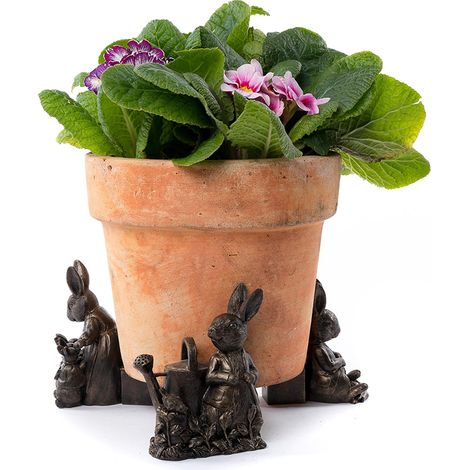 Beatrix Potter Plant Pot Feet Antique Bronze Set 5