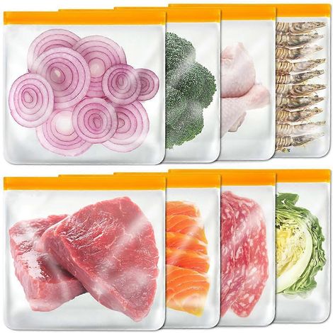 Wiederverwendbare Aufbewahrungsbeutel für Lebensmittel, Gefrierbeutel für Obst, luftdichte Beutel (1/5)