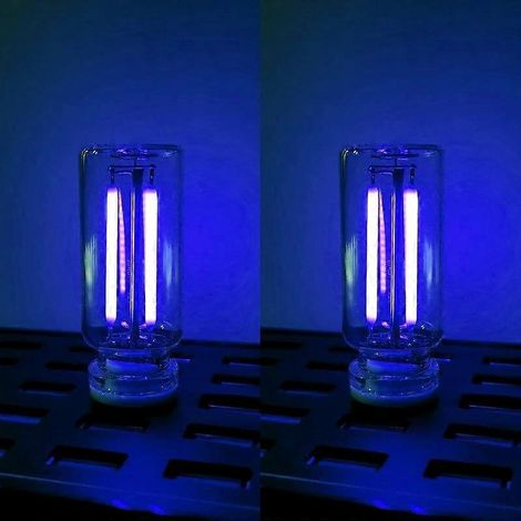 USB-LED-Nachtlicht mit Touch-Helligkeitsregelung, Retro-Glas-Design, verschiedene Farboptionen, Blau