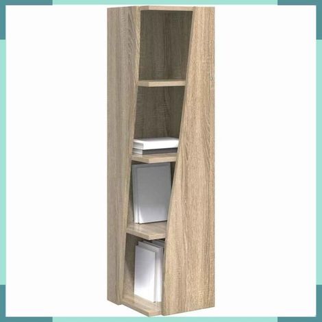 889847 Meuble d'angle Chêne Sonoma 27,5x27x102cm Bois d'ingénierie (1/5)