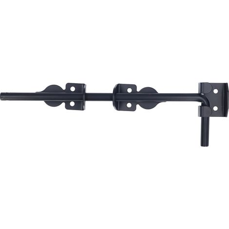 Verrou de sécurité robuste en acier de 30 cm (12 pouces) pour portails et portes en bois avec tige de descente. (1/5)