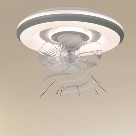 TrAdE Shop Traesio - Lampada Con Ventola Ventilatore Plafoniera Da Soffitto Led Luce 3200k-6500k 33252 - (1/4)
