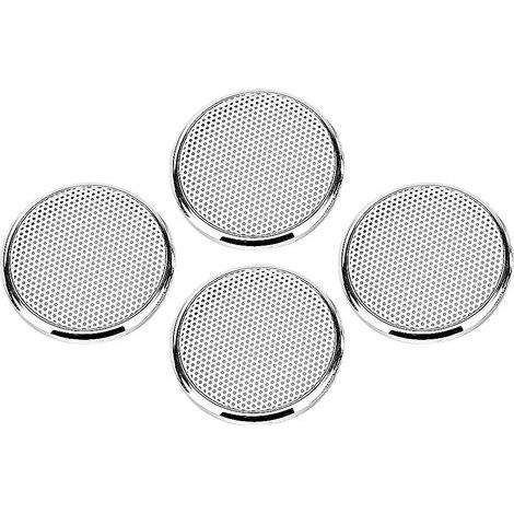 Aramox o Rejilla protectora de altavoz de malla, 4 piezas, blanca, hierro resistente, altavoces de coche DIY con sonido nítido, resistente a la intemperie. (1/5)