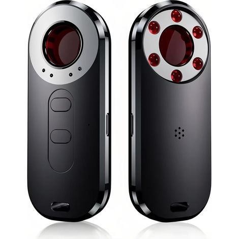 Rilevatore portatile di telecamere nascoste, dispositivo di rilevamento preventivo, localizzatore, antiurto e protezione della privacy per ufficio, bagno, hotel, auto e viaggi. (1/5)