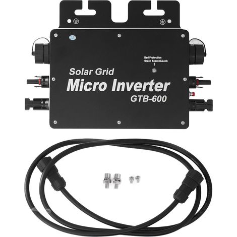 Micro-onduleur solaire MPPT 600 W avec contrôle Wi-Fi, faible tension de démarrage, protections multiples, indice de protection IP65, CA 90–130 V (1/5)