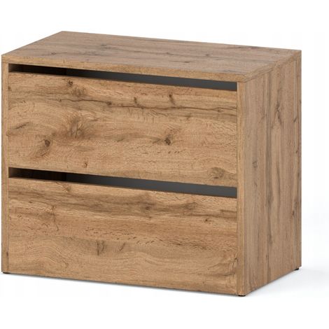 Meuble à chaussures chêne Wotan 60 cm – 2 étagères – Design minimaliste – Rangement pratique pour chaussures (1/5)