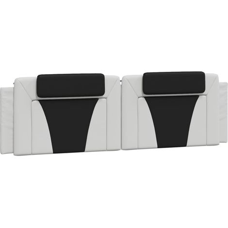 Maison Exclusive - Coussin de tête de lit Viana blanc et noir 180 cm similicuir