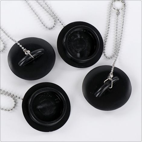 10Pièces Bouchon Baignoire Universel,Bouchon d'Evier avec Chaîne, Bouchon d'Evier Cuisine pour Evier Lavabo Baignoire(45mm)