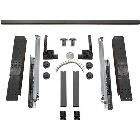 vasalat Sockelbeschlag BLUM Space-Step Set mit Querprofil und Distanzleiste 460 mm, grau (1/5)