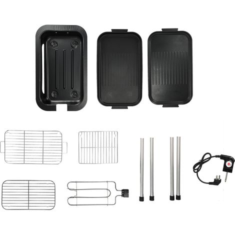 Barbecue électrique portable charbon sans fumée gril camping 220V prise AU non-adhésif (1/5)