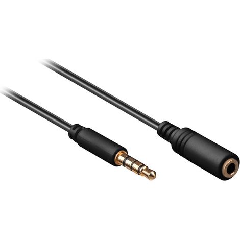 Delock cable de audio jack 3,5mm - 3,5mm m/h 0.50m 4pin