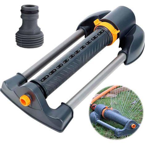 Arroseur Oscillant,Arroseur Jardin,Arrosage Automatique pour Jardin en Plastique abs Epaissie,Asperseur Arrosage en Résistant à la Corrosion,Orientation Réglable à 120° pour Arrosage Pelouse et Gazon (1/5)
