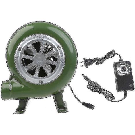 Ventilateur de barbecue puissant 2024 avec allume-cheminée à charbon, ventilateur pour fumoir, souffleur électrique en fer, AC100-240V, 2900 tr/min, réglable. (1/5)