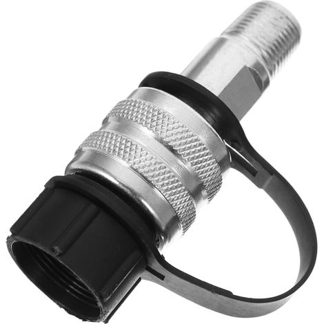 Coupleur Hydraulique à Déconnexion Rapide Résistant à Haute Pression et Solide avec Capuchon Anti-poussière 3/8 en Acier Carbone (1/5)