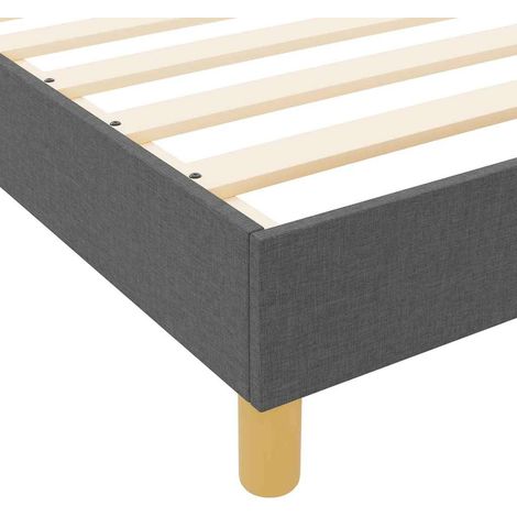 Estructura de cama con cabecera Gris oscuro 90 x 190 cm tela vidaXL (1/5)
