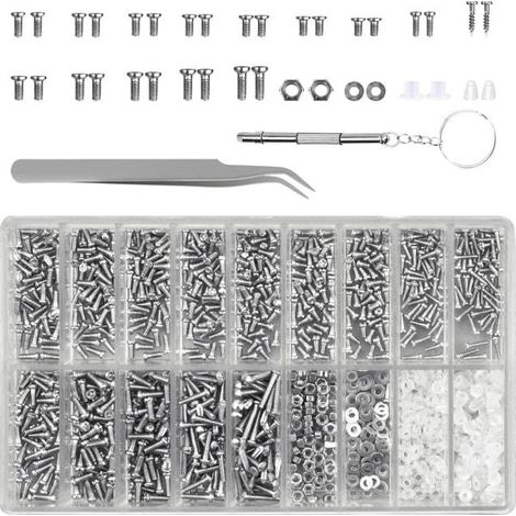 Kit de réparation de lunettes 1000 pièces, petites vis assorties (1/5)
