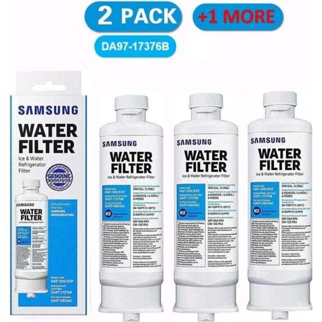 Cyslmuk – 3er-Pack Ersatzwasserfilter für Samsung Kühlschränke – 100 % natürliche Kokosnusskohle – Perfekte Passform – Kompatibel mit DA97-17376B und DA97-08006C (1/4)
