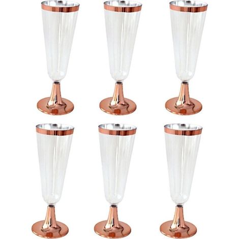 Lot de 6 verres à vin de 150 ml, élégants, en plastique antichoc et antidérapant, parfaits pour les fêtes (Jikaix). (1/5)