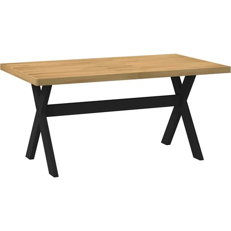 Esstisch NOAIN X-Form-Beine 160x90x75 cm Massivholz Kiefer