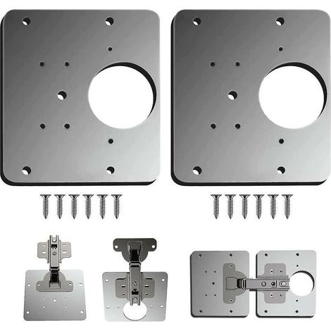 Hinge repair plate, cabinet hinge repair brackets, kitchen cabinet door hinge repair plate kit (1/5)