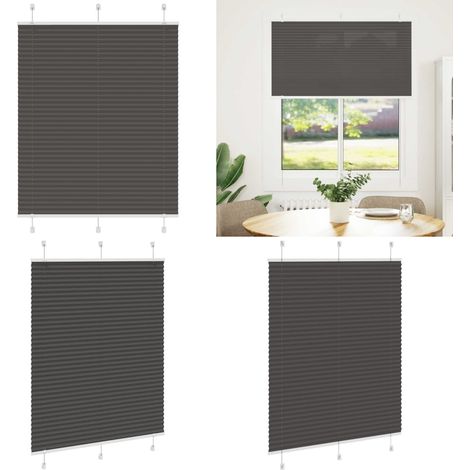 vidaXL Plissee Schwarz 105x150 cm Stoffbreite 104,4 cm Polyester (1/5)