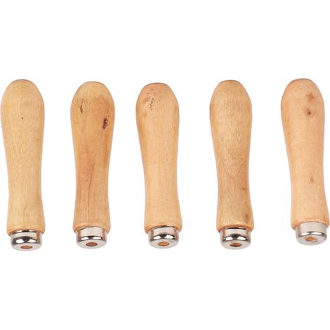 Lot de 5 manches de lime en bois confortables, accessoires de rechange pour outils de bijouterie (1/5)