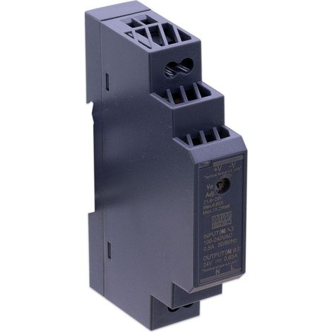 Mean Well HDR-15-24 LED Hutschienen Netzteil 15.2W 24V 0.63A DIN Rail CV