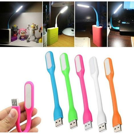 Trade Shop - MINI LIGHT LED USB FLESSIBLE LAMPADA NACHRICHTEN FÜR NOTEBOOCK PC PORTATILE -