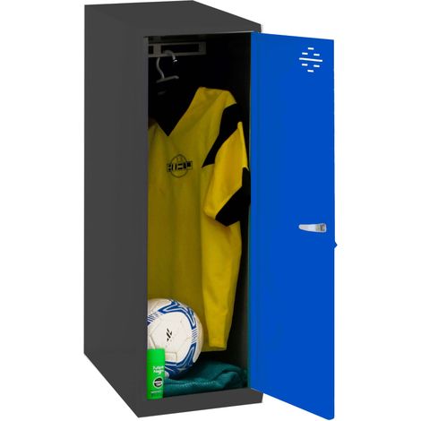 Simonrack Mini Schrank modern anthrazit mit blauer Tür (1/3)