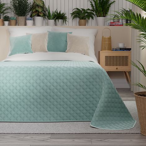 Velvi Steppdecke – Erfrischendes Mintgrün – 170 x 210 cm