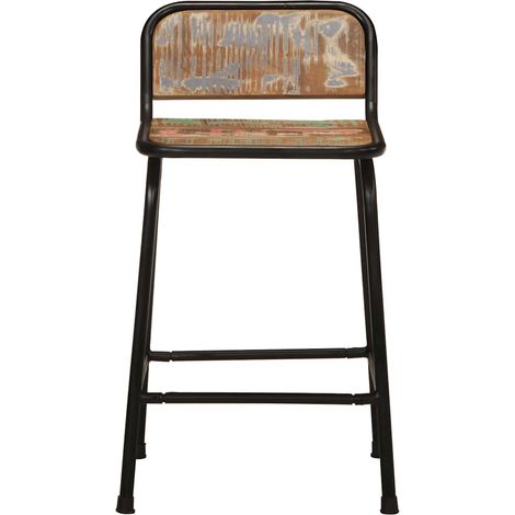 Tabourets de bar  Chaise de bar lot de 4 46x35,5x70cm bois massif récupération