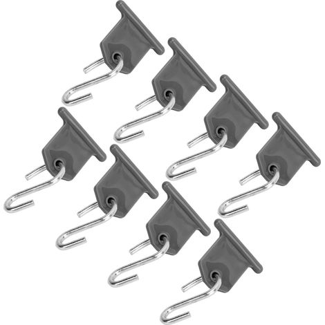 Lot de 8 Crochets en S pour Suspension de Décoration Extérieure, Support pour Guirlandes et Stores de Camping