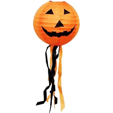 Décoration d'Halloween : Crâne d'horreur, citrouille, araignée, lanterne suspendue en papier à faire soi-même (1/5)