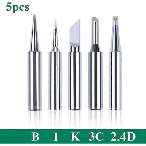Ensemble de 5 têtes de fer à souder I+b+k+2.4d+3c 900m-t avec outil de soudage électrique à pointe nue chauffante (1/3)