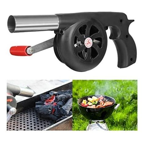 1 Souffleur d'air manuel, plastique et métal, pour barbecue, camping, pique-nique