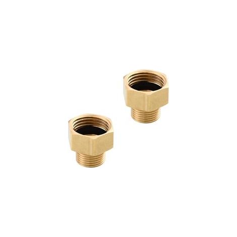 Schnellkupplungsadapter aus Messing, 2 Stück, 1/2" Innengewinde auf 3/8" Außengewinde, SBA025A-2 (1/5)