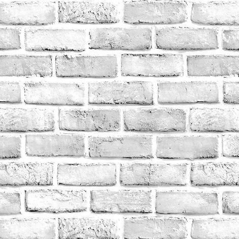 Papier peint autocollant imitation brique grise vintage – Revêtement mural décoratif (1/4)