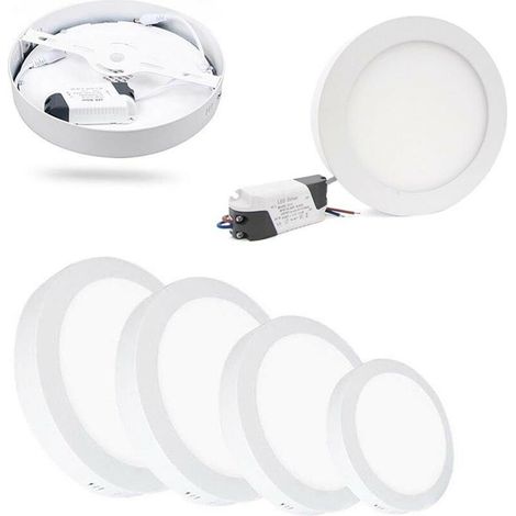Plafoniera Tonda 18 W Lampada Pannello Led Luce Bianca