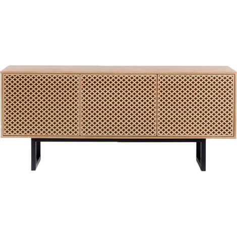 Buffet 3 Portes Diamant "Camden" 175cm Chêne & Noir (1/3)