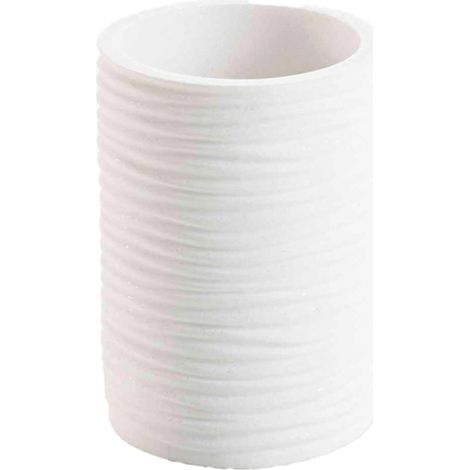 Gobelet Effet Strié "Siloa" 10cm Blanc (1/2)