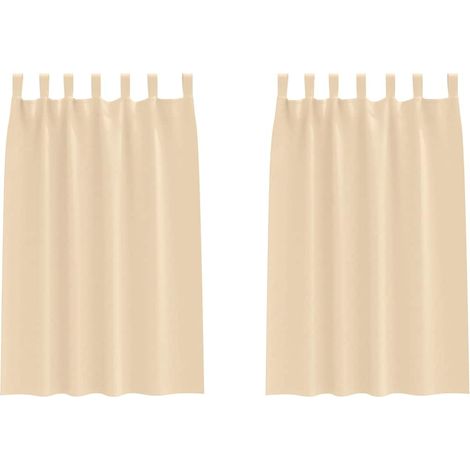 Maison Exclusive - Cortinas Opacas con Anillas 2 pcs Crema 175 x