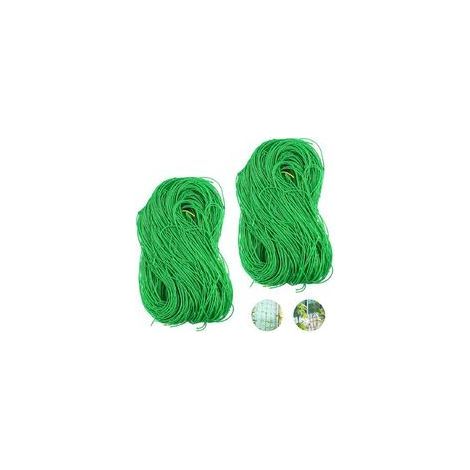 2 Stück Pflanzenstützgitternetz, Polyethylen, Kletterpflanzengitternetz, Erntegitternetz für Weinreben, Gemüse, Blumen, Früchte, Gurken, Tomaten, Erbsen, 1,8 m x 3,6 m (1/5)