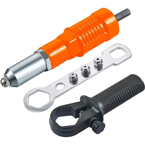 Riveter Adapter Kit for Electric Drill Riveting Tool Riveting Tool with Nut Insert Hand DIY Accessory (1/5)