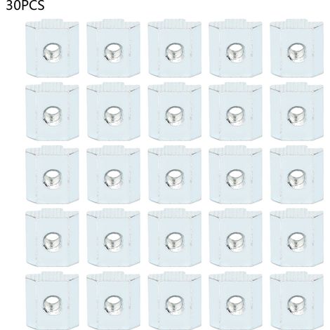 Lot de 30 écrous en T rainure 40 série, acier carbone, bloc coulissant fileté M6 pour profilés aluminium (1/5)