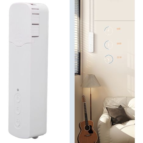 Stores motorisés intelligents avec WiFi et moteur de store vénitien rechargeable, commande vocale avec télécommande, compatibles avec l'application Alexa/Google Home/Tuya Smart Living. (1/5)