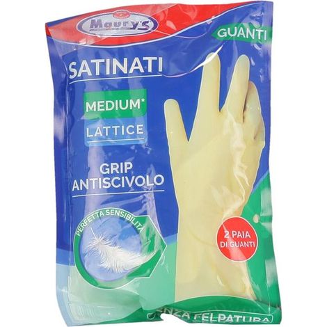 MAURY'S GUANTI IN LATTICE SATINATI 2 PAIA DA CUCINA TAGLIA M OKX (1/2)