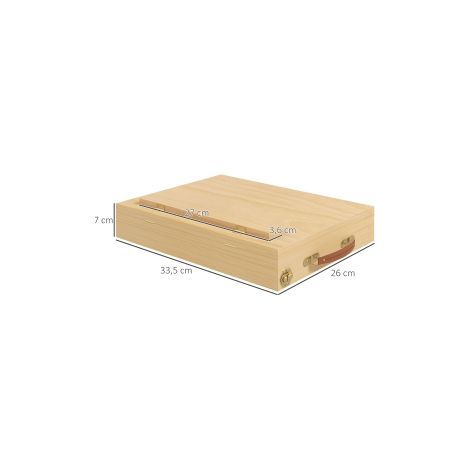 Chevalet, chevalet de valise, chevalet d'atelier pliable et réglable en angle avec tiroir en bois de hêtre naturel pour projets créatifs (1/5)