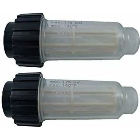 Lot de 2 Filtres à Eau avec Insert (5.731-050.0) pour Nettoyeurs Haute Pression, Raccord 3/4" (1/4)