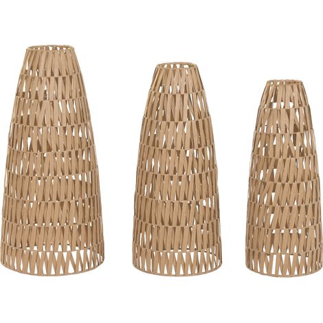 Pantalla Set 3 Fibras Naturales Metal 36X36X72 (1/4)