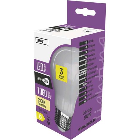 LED-Glühbirne Filament milchig E27 A60 E27 WW 7,6 W 1.060 lm (1/5)